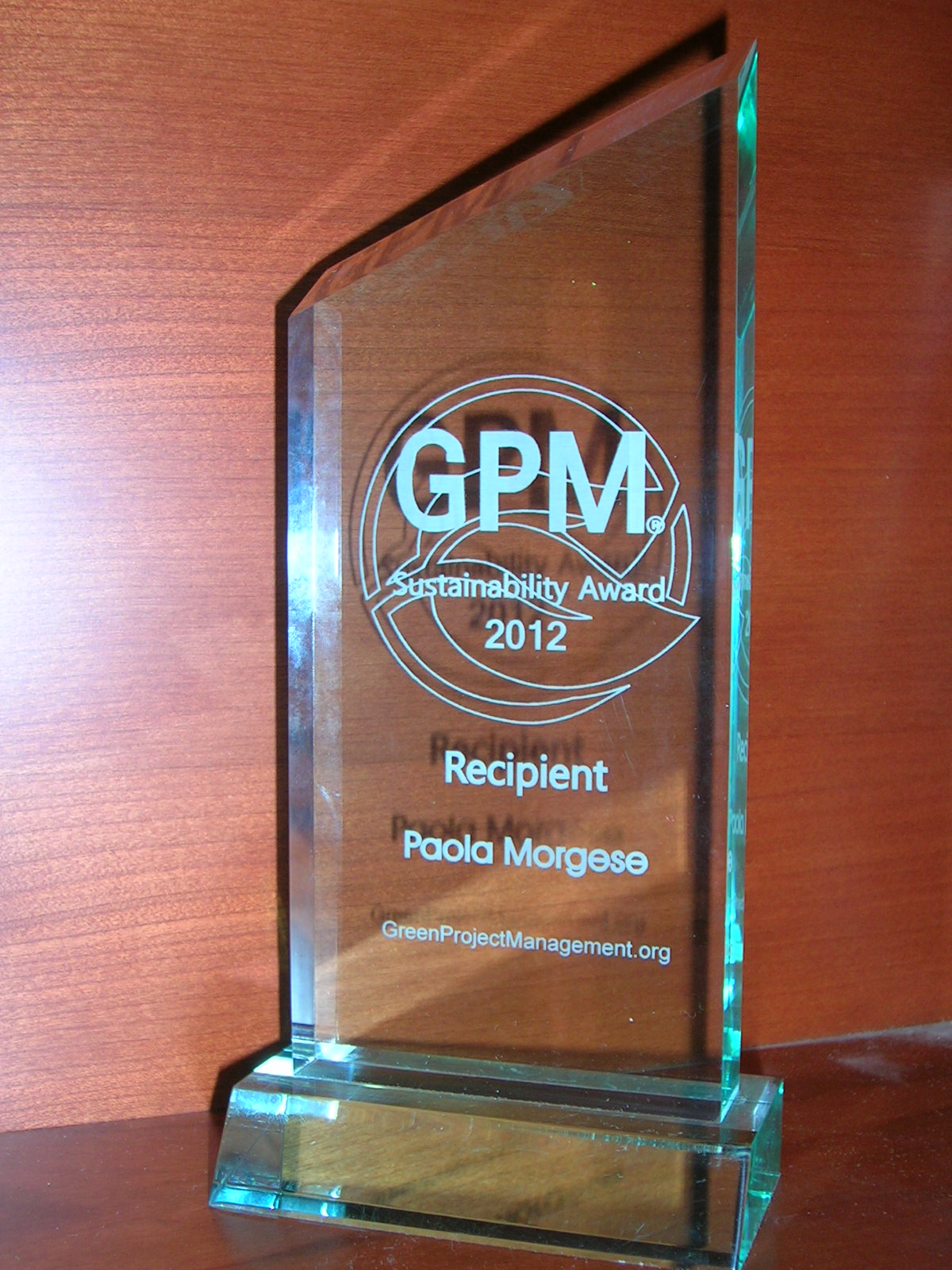 Paola Morgese 2012 GPM® Sustainability Award